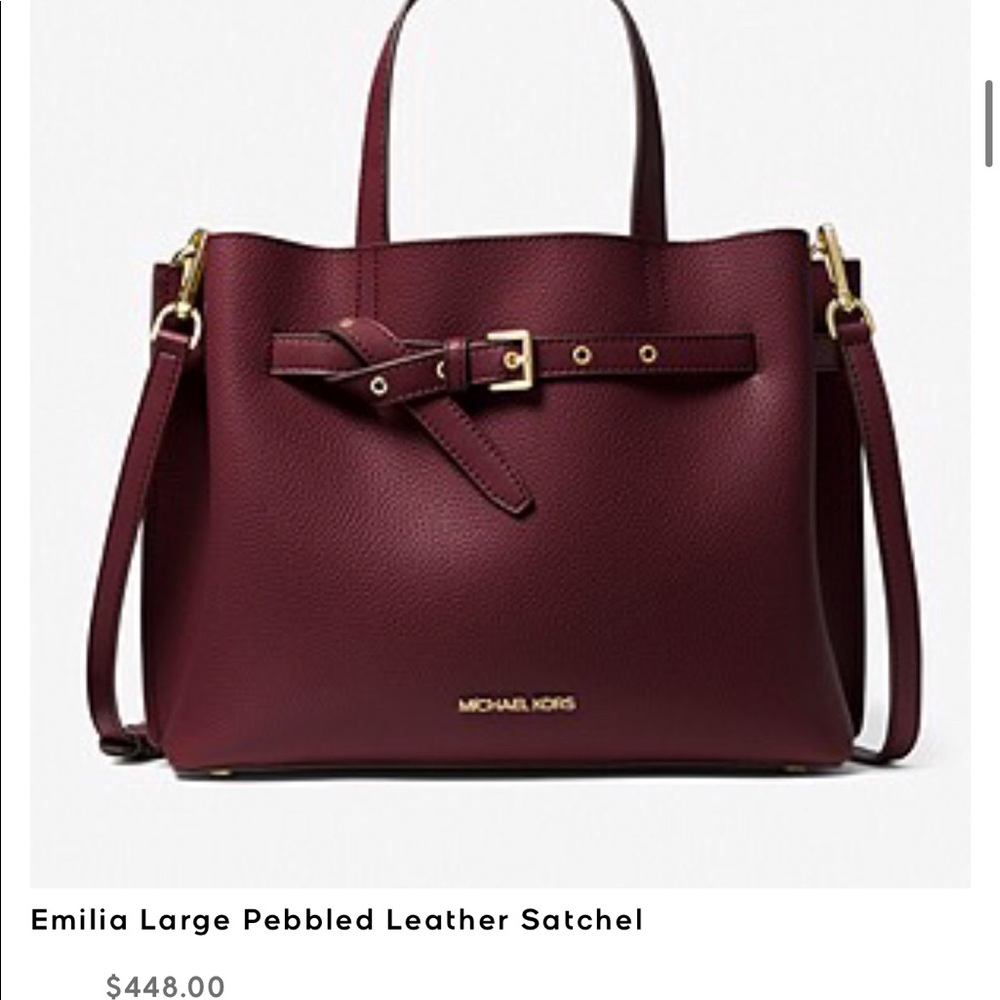 Emilia Large Pebbled Leather Satchel